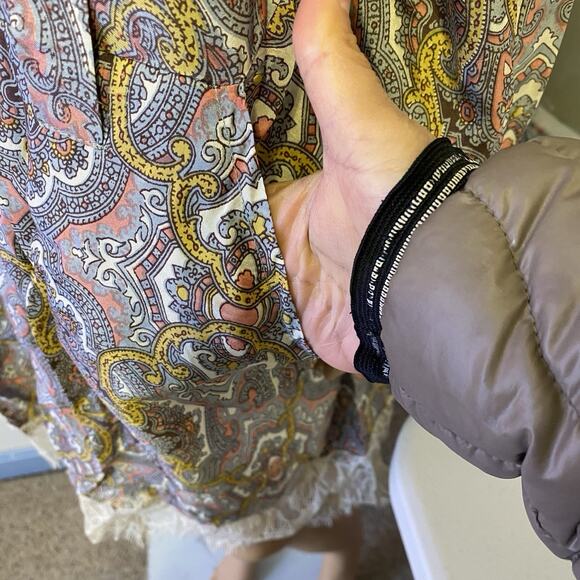 MissJune Woman 3 Luxury Silk ShirtDress LongSleeve Lace Dainty Paisley Whimsical - Picture 9 of 11